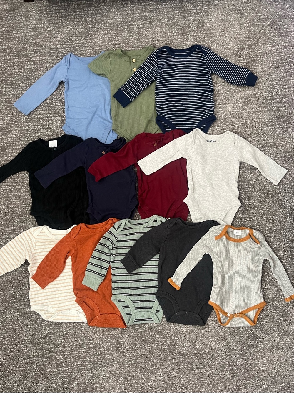 Baby Boys Bodysuits Bundle 3-6 month 12 pieces